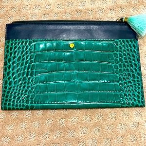 J.Crew Crocodile Leather Pouch